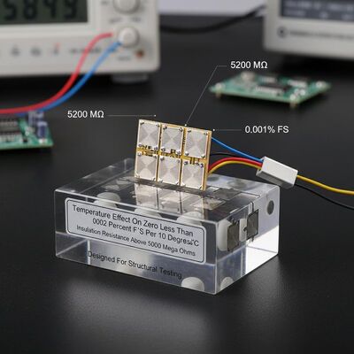 Effetto della temperatura sullo zero Meno di 002 per cento F S per 10 gradi Celsius Tensiolettori che offrono una resistenza all'isolamento superiore a 5000 Mega Ohm progettati per la prova strutturale